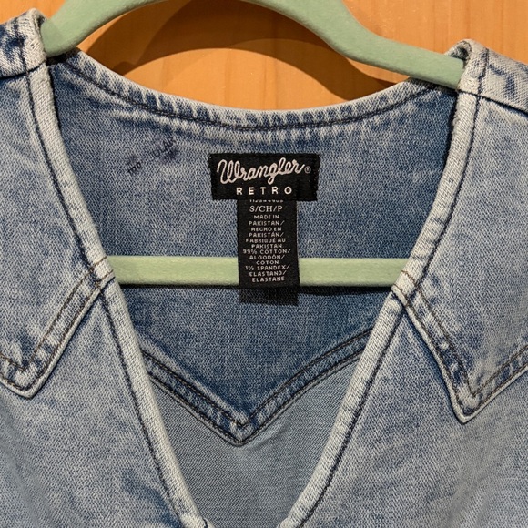 Wrangler Retro Light Blue Denim Mini Dress - Picture 2 of 2